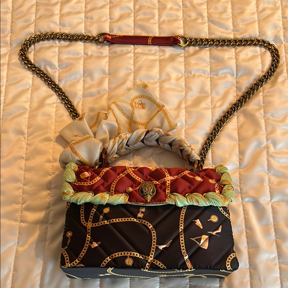 Kensington Quilted Nylon Scarf Handle Shoulder Satchel Bag